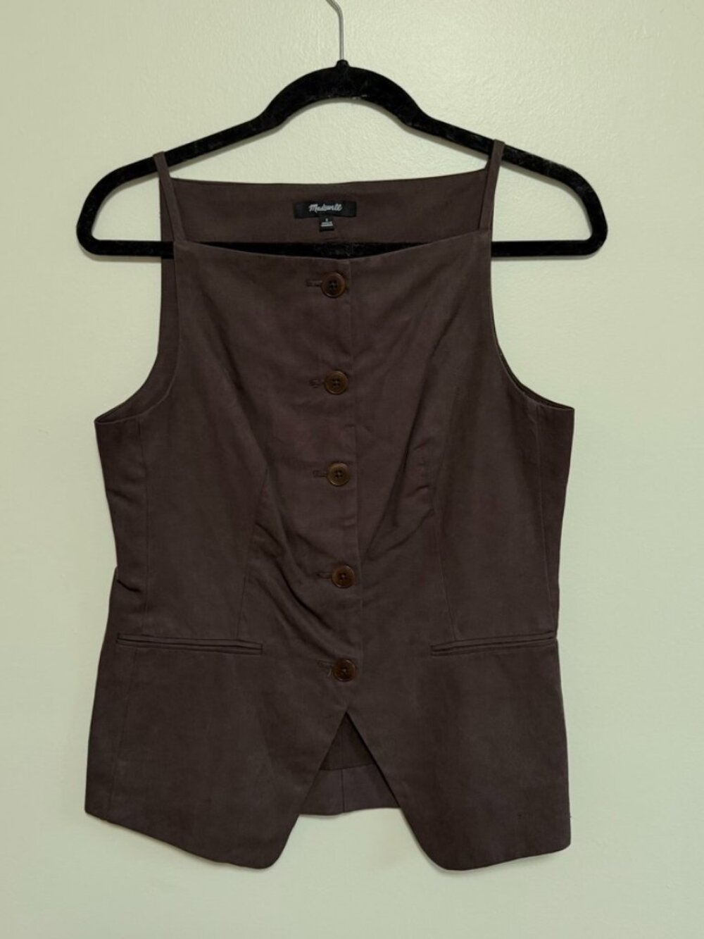 Madewell Women's Harlow Square Neck Drapey Twill Vest - Picture 4 of 9